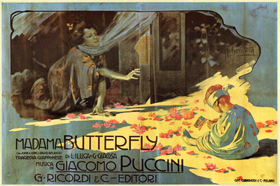 Madama Butterfly Art Print by Adolfo Hohenstein - Elegant Wall Decor