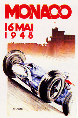 Monaco 1948 Art Print by George Mattei - Vintage Wall Decor