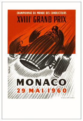 Framed Monaco, 1960 by Rene Lorenzi | 18 1/4 x 14