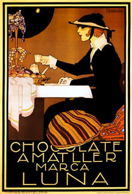 Chocolate Amatller Marca Luna Art Print by Rafael Penagos Zalabardo - Wall Art Décor