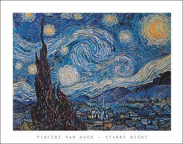 The Starry Night: Vincent van Gogh Masterpiece Wall Art Print