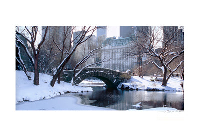 Central Park, Winter Art Print by Viktor Balkind - Serene Landscape Wall Art Decor 13x19 inch