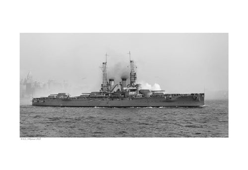 USS Arkansas 1912 Wall Art Print - Vintage Naval Décor 13x19 inch