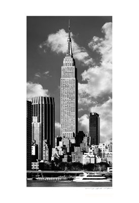 Empire State Building with Ship Art Print by Viktor Balkind - Iconic New York City Wall Decor