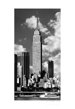 Empire State Building with Ship Art Print by Viktor Balkind - Iconic New York City Wall Decor
