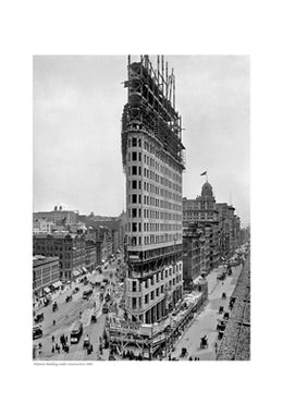 Flatiron Building Under Construction, 1902 - Vintage NYC Landmark Art Print | Historic Wall Decor