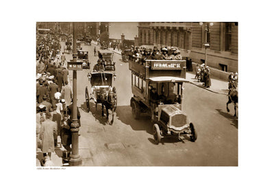 Fifth Avenue, Manhattan, 1913 Sepia Art Print - Vintage New York City Wall Decor