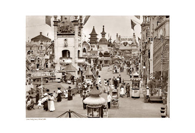 Framed Luna Park, Coney Island, 1904 (sepia) 13 x 19