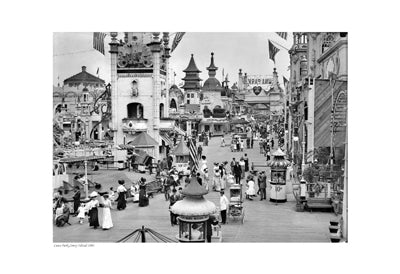 Luna Park Coney Island 1904 Art Print - Vintage Amusement Park Wall Decor, 13x19 inch
