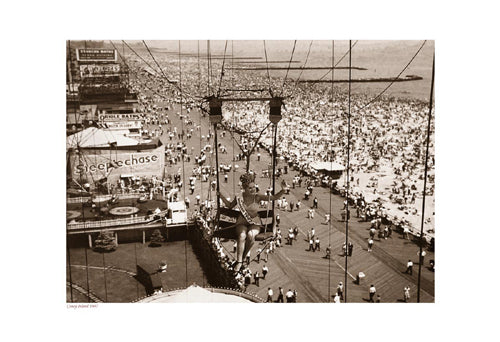 Framed Coney Island, 1947 (sepia) 13 x 19