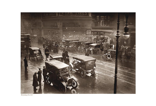 Framed The Subway Fire, 1915 (sepia) 13 x 19