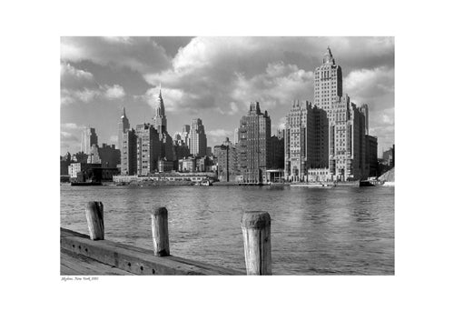 Framed New York Skyline, 1931 13 x 19