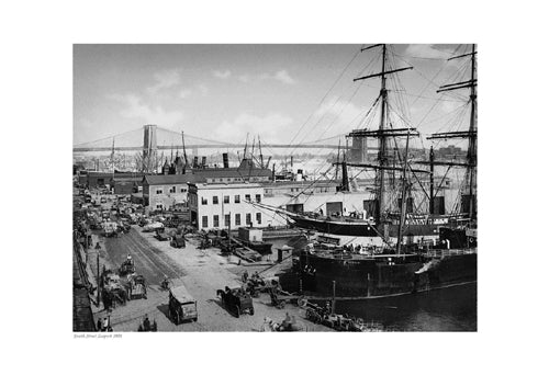Framed South Street Seaport, 1901 13 x 19