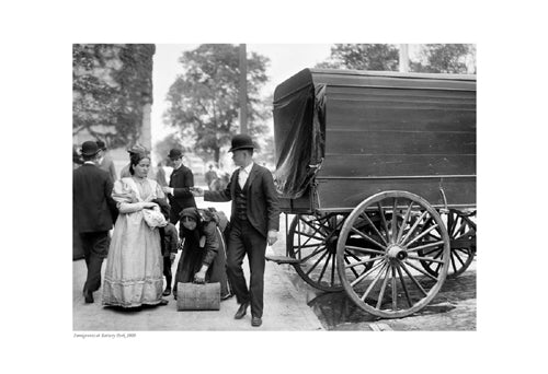 Framed Immigrants at Battery Park, 1900 13 x 19