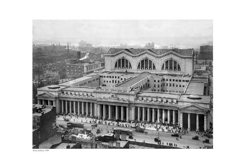 Penn Station, 1910 - Vintage New York City Architectural Art Print for Wall Decor