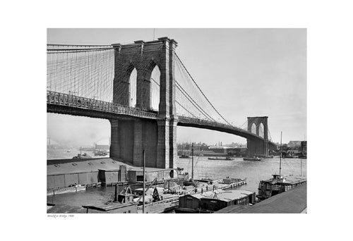 Brooklyn Bridge, 1900 - Vintage Wall Art Print | Historic NYC Landmark Decor