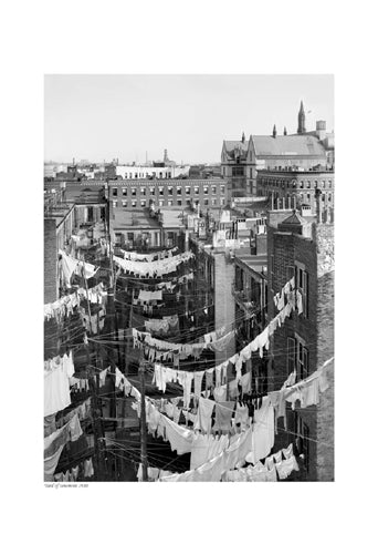 Framed Yard of Tenement, 1910 19 x 13