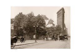 Flatiron Building, 1906 Sepia Art Print - Vintage New York City Wall Art Décor