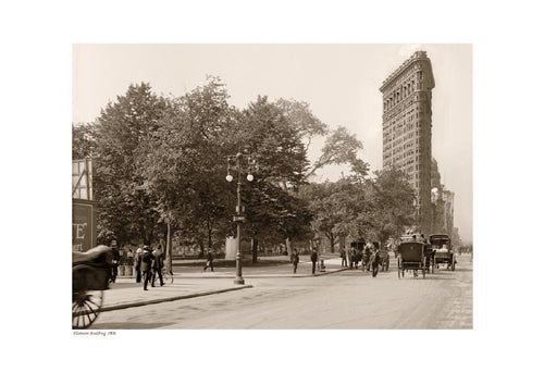 Framed Flatiron Building, 1906 (sepia) 13 x 19