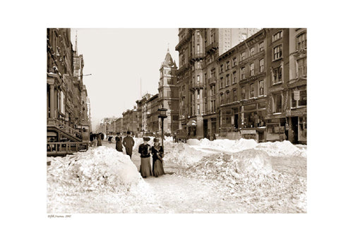 Framed Fifth Avenue, 1905 (sepia) 13 x 19