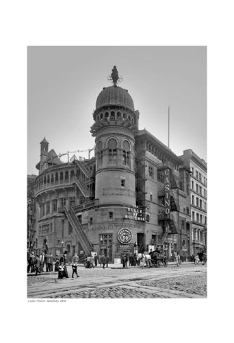 Vintage Casino Theatre, Broadway, 1900 Art Print - Historical NYC Wall Decor by Anon