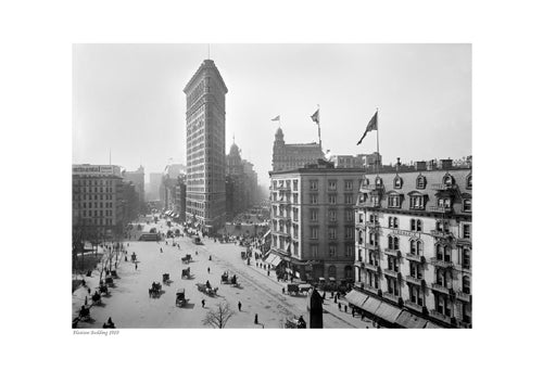 Flatiron Building, 1910 Art Print - Vintage New York City Wall Art Décor