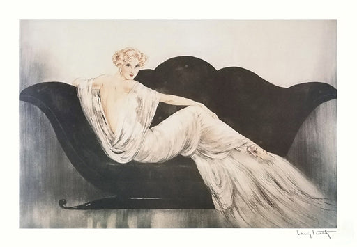 Love Seat by Louis Icart - Romantic Wall Art Print for Couples & Home Decor | Vintage 19 x 27.5 " Fine Art