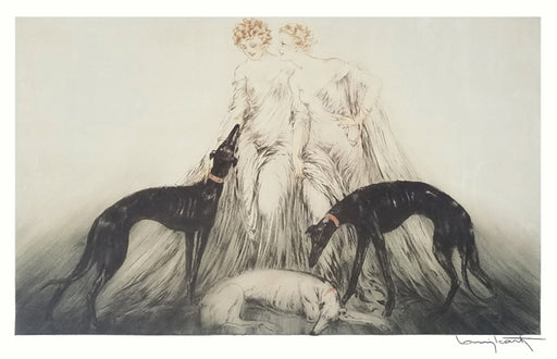 Coursing III by Louis Icart - Elegant Art Print for Home Décor | 16.25 x 25.13 Wall Art