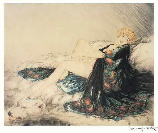 Framed Silk Robe by Louis Icart | 19 1/8 x 22 5/8