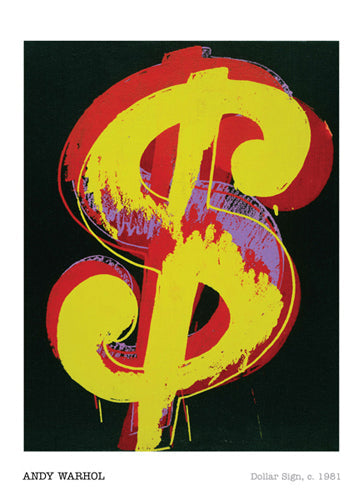 Framed Dollar Sign, 1981 by Andy Warhol | 36 x 24