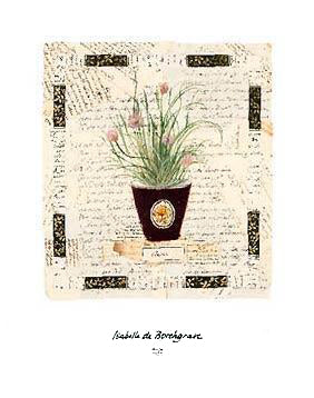 Framed Chive Letters by Isabelle de Borchgrave | 14 x 11