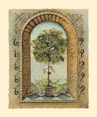 Topiary Fresco I by Cheri Blum - Elegant Wall Art Print