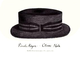 Framed Straw Boater by Pamela Kogen | 20 x 28
