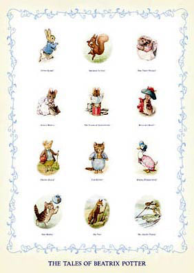 The Characters of Beatrix Potter - Beatrix Potter Wall Art Print