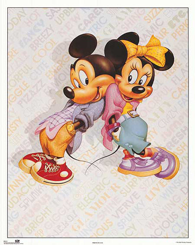 Mickey & Minnie: Cool - Official Walt Disney Art Print for Home Decor