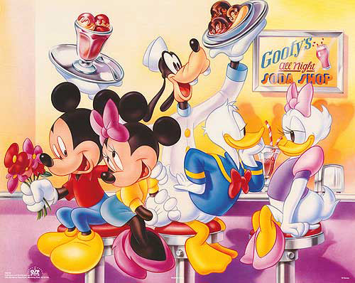 Mickey & Friends: Goofy's Soda Shop by Walt Disney - Charming Wall Art Print 16 x ...