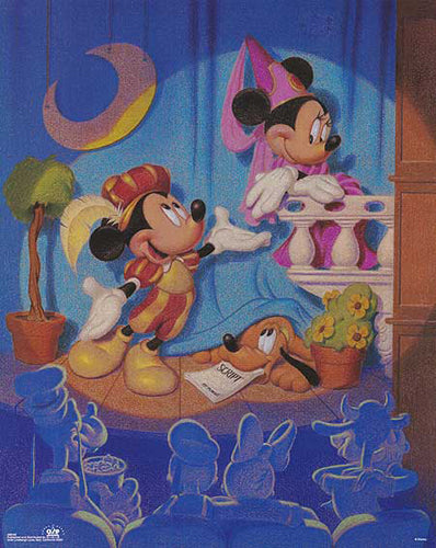 Mickey & Minnie: Stage Play by Walt Disney - Enchanting Wall Art Print