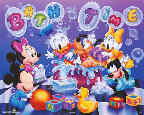 Disney Babies: Bath Time by Walt Disney | Official Art Print - 22 x 28 " Wall Decor