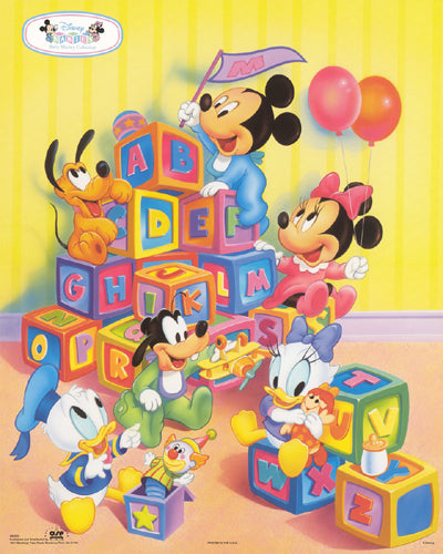 Disney Babies: Alphabet Blocks - Walt Disney Art Print | Shop Now