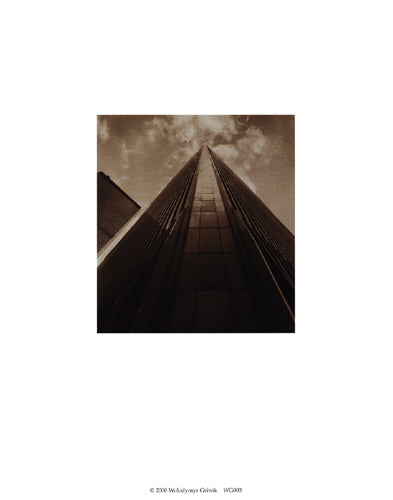 Angled View Twin Towers by Walter Gritsik - Iconic NYC Skyscraper Art Print