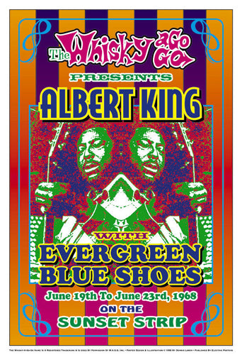 Albert King Live: Whisky-A-Go-Go 1968 - Vintage Music Art Print by Dennis Loren