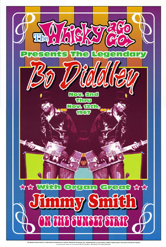 Bo Diddley, 1967: Whisky-A-Go-Go, Los Angeles by Dennis Loren - Vintage Rock & Roll Wall Art Print
