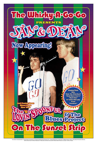 Jan & Dean Live at Whisky-A-Go-Go, Los Angeles 1965 - Vintage Music Wall Art Print by Dennis Loren