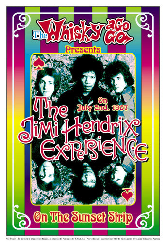 The Jimi Hendrix Experience, 1967: Whisky-A-Go-Go, Los Angeles by Dennis Loren - Iconic Rock Wall Art Print