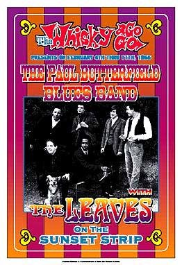 Paul Butterfield Blues Band & The Leaves, 1966: Whisky-A-Go-Go, Los Angeles - Vintage Concert Art Print by Dennis Loren