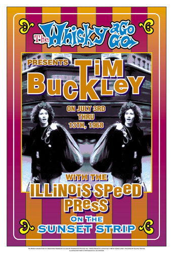 Tim Buckley 1968 Whisky-A-Go-Go Los Angeles by Dennis Loren - Vintage Concert Art Print