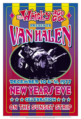 Van Halen Live 1977 Wall Art - Dennis Loren Whisky-A-Go-Go Print