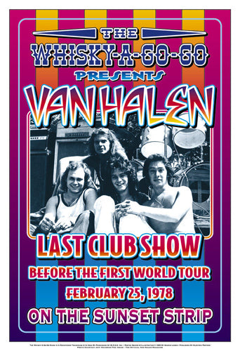Van Halen 1978: Whisky-A-Go-Go Los Angeles by Dennis Loren - Iconic Rock Concert Wall Art