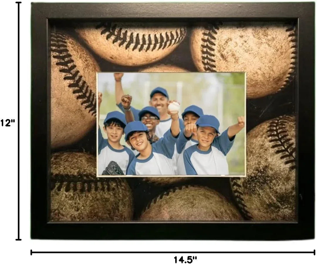 Baseball Picture Frame Modern 5x7 Photo Display Frame 12x14.5