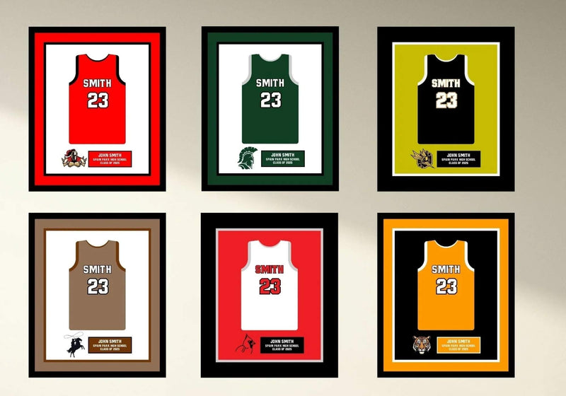 Basketball Baseball | Football Jersey Frame Print Senior Night Gift High School